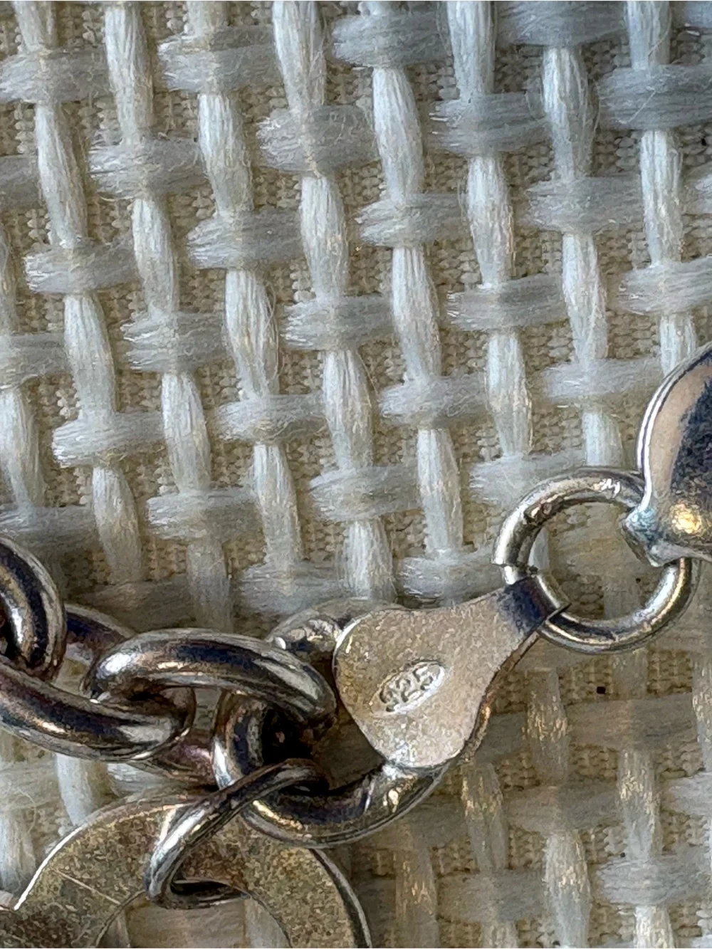 Sterling Silver 925 Thick Chain Bracelet Heart Charm
